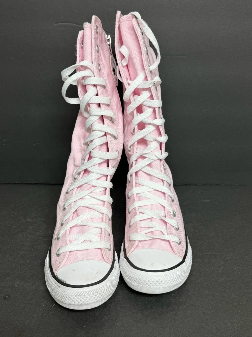 Converse Chuck Taylor All Star XX Size 1 Girls Pink Sneakers Lace Up Zipper
